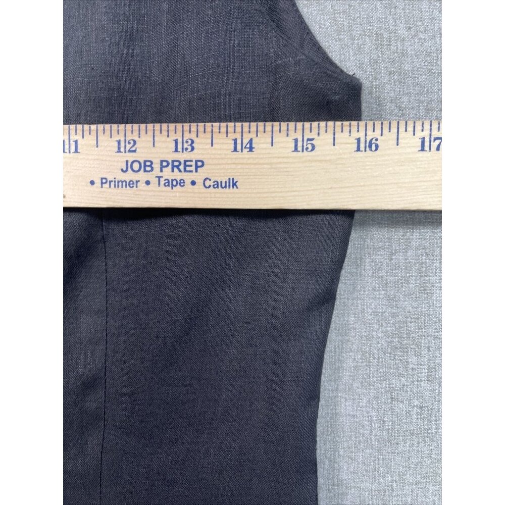 Steven Stockman Women’s 100% Linen Dress Size 4 Black Back Bow - Picture 5 of 11